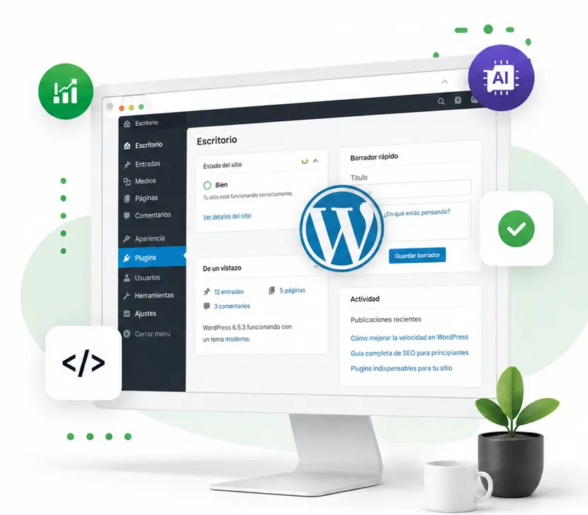 Aprende WordPress con contenido claro, práctico y actualizado.