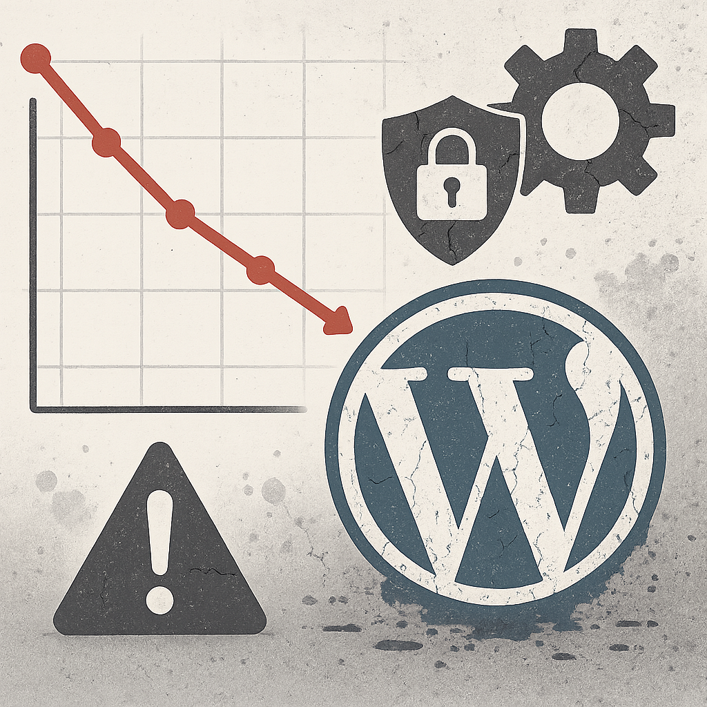 Gráfico que ilustra las razones por las que la gente está abandonando WordPress.