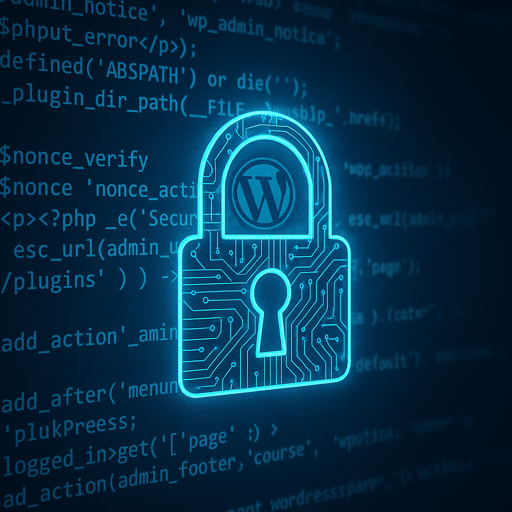 Candado digital simbolizando la seguridad en WordPress