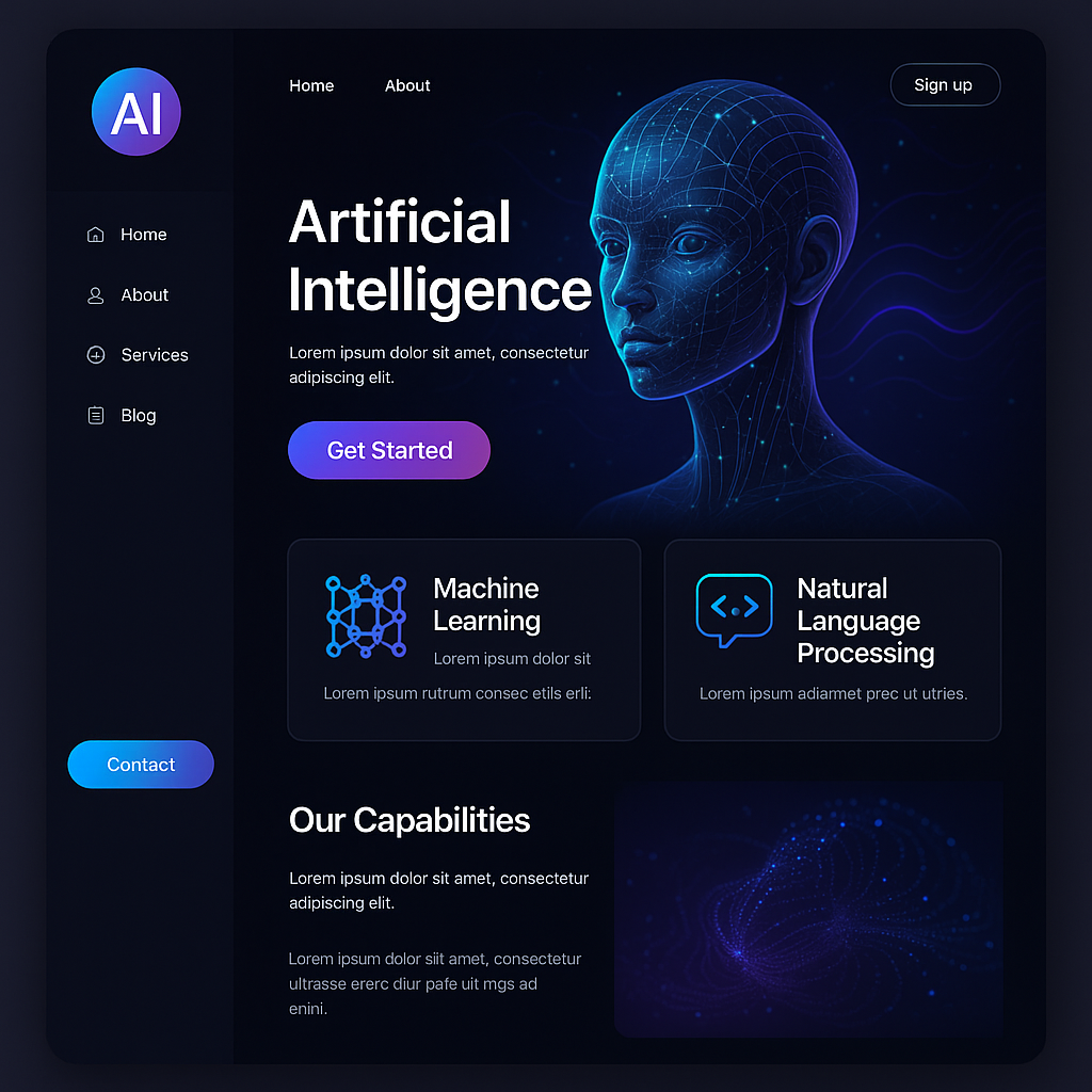 Diseño conceptual de un sitio web con inteligencia artificial
